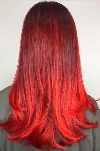 Как сделать красное омбре на волосах, особенности выбора оттенка